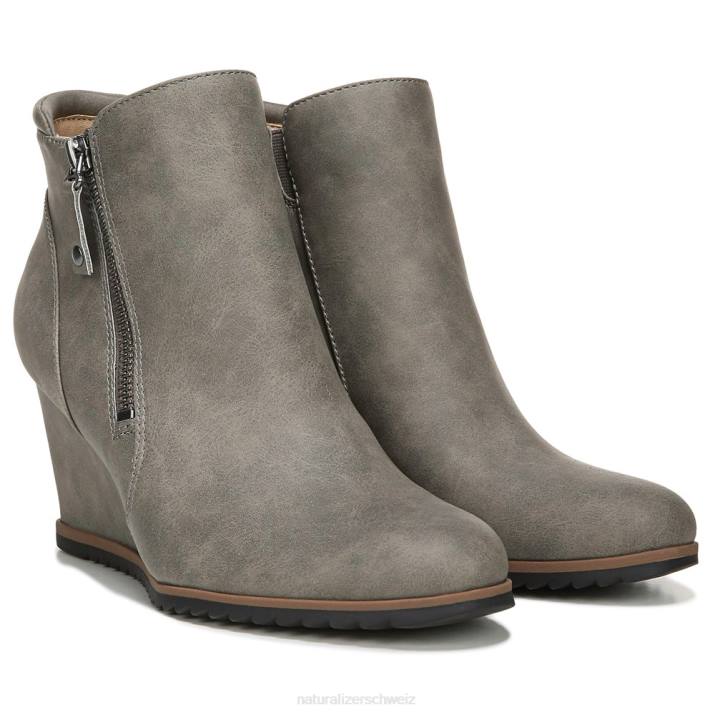 Frauen Naturalizer graues Synthetik Soul Haley Keilstiefelette 66FF282