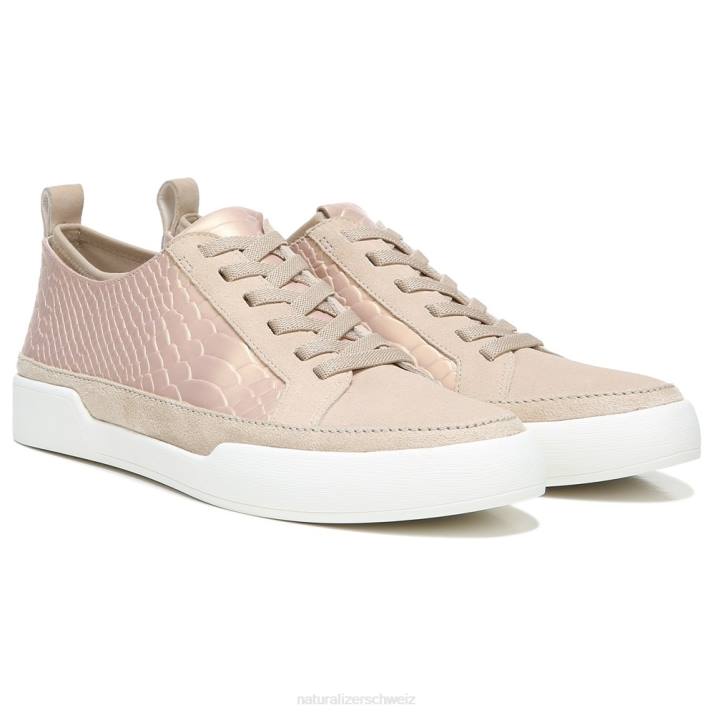 Frauen Naturalizer Leinenbraunes Wildleder/Schlangenleder 27 Edit Valarie Sneaker 66FF275