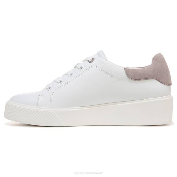 Frauen Naturalizer Weiß/Turteltaubenleder Morrison 2.0 Schnürsneaker 66FF91