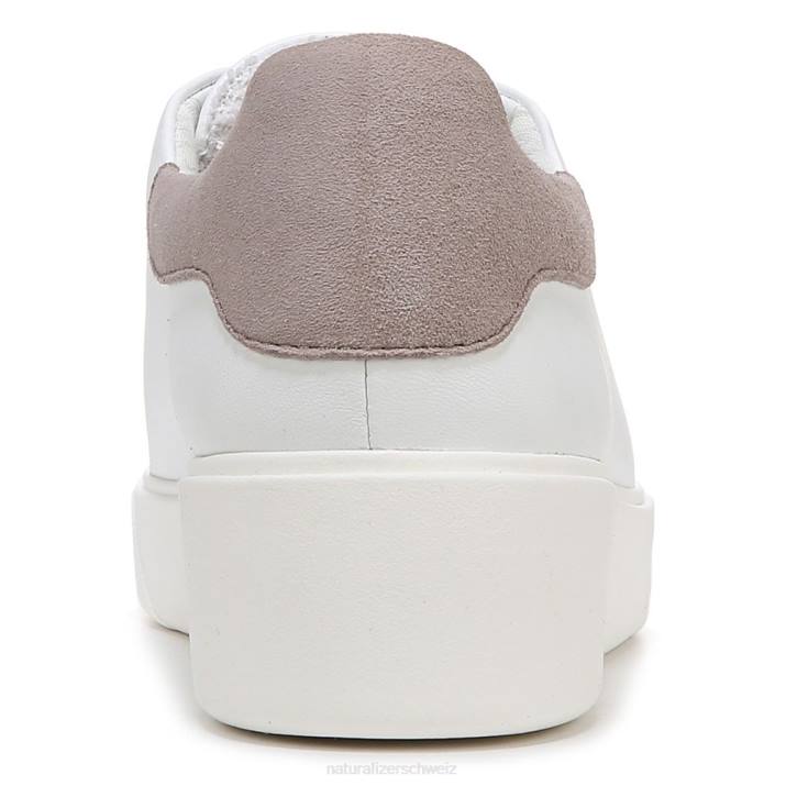 Frauen Naturalizer Weiß/Turteltaubenleder Morrison 2.0 Schnürsneaker 66FF91