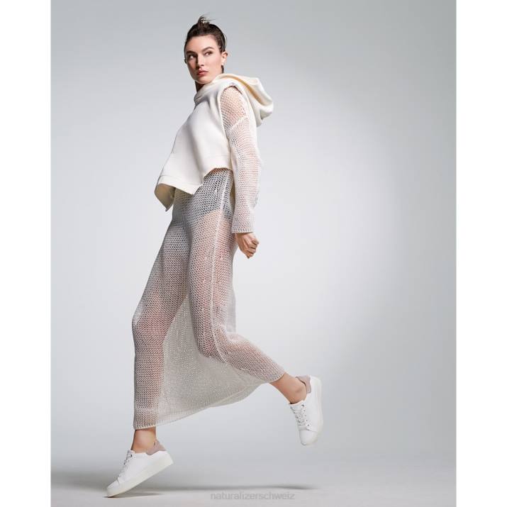 Frauen Naturalizer Weiß/Turteltaubenleder Morrison 2.0 Schnürsneaker 66FF91