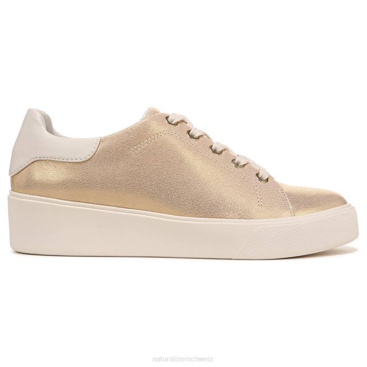 Frauen Naturalizer goldenes Leder Morrison 2.0 Schnürsneaker 66FF94