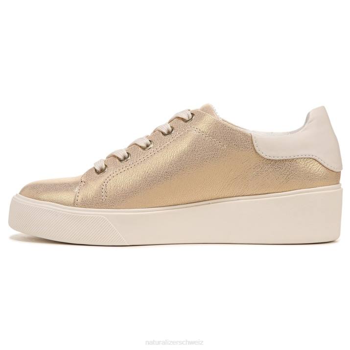 Frauen Naturalizer goldenes Leder Morrison 2.0 Schnürsneaker 66FF94