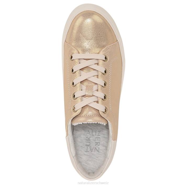 Frauen Naturalizer goldenes Leder Morrison 2.0 Schnürsneaker 66FF94