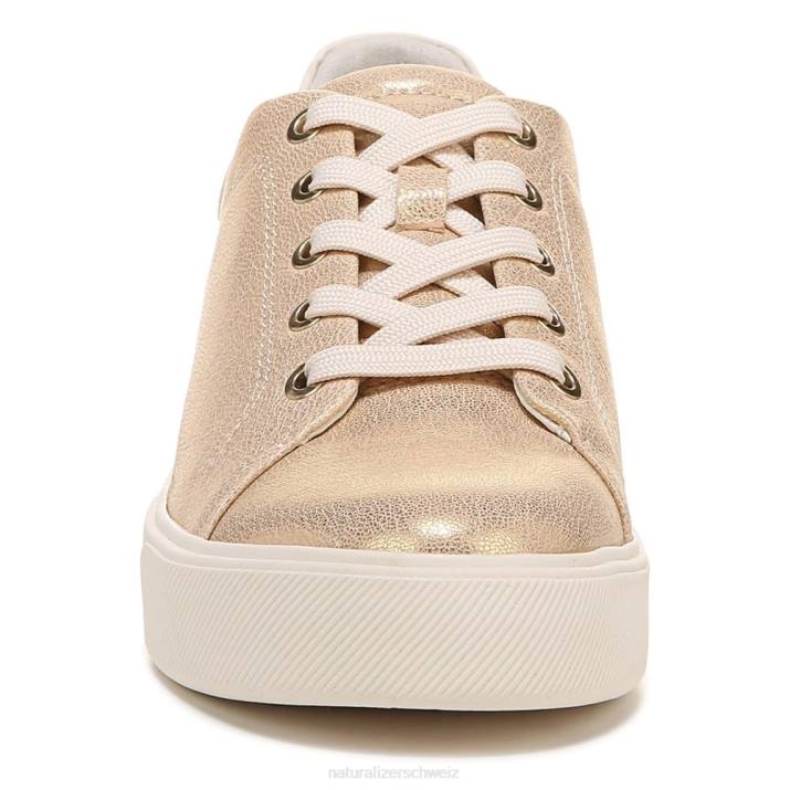 Frauen Naturalizer goldenes Leder Morrison 2.0 Schnürsneaker 66FF94