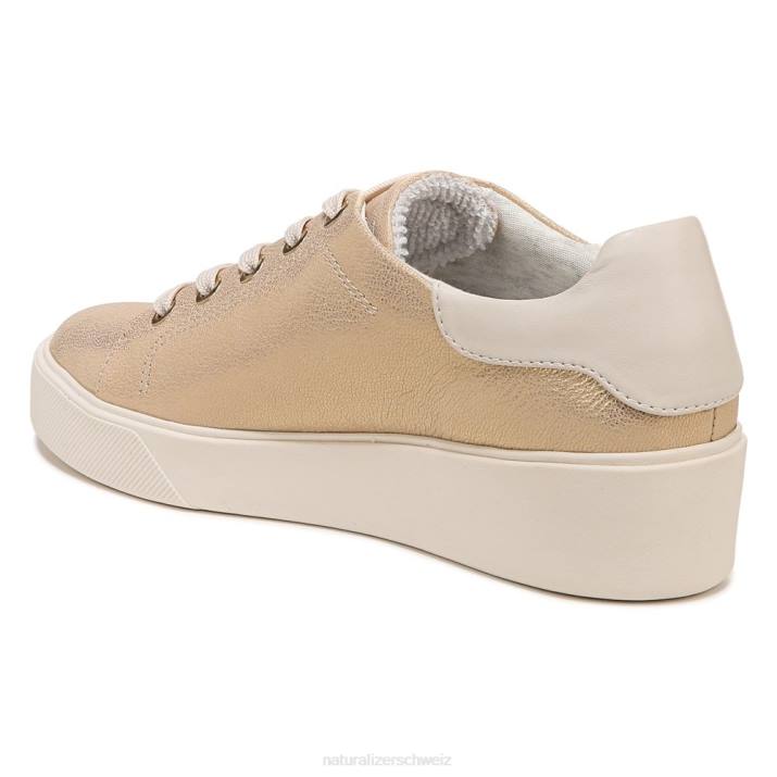 Frauen Naturalizer goldenes Leder Morrison 2.0 Schnürsneaker 66FF94