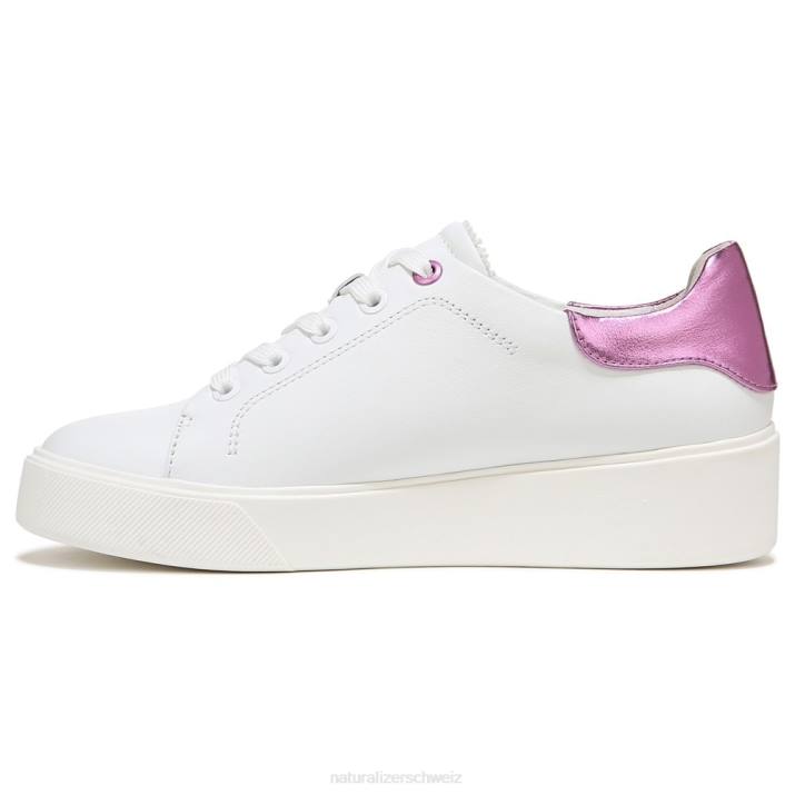 Frauen Naturalizer weißes Leder Morrison 2.0 Schnürsneaker 66FF95