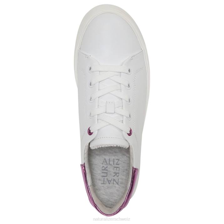 Frauen Naturalizer weißes Leder Morrison 2.0 Schnürsneaker 66FF95