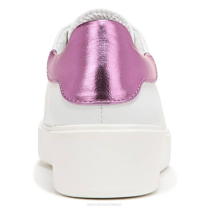 Frauen Naturalizer weißes Leder Morrison 2.0 Schnürsneaker 66FF95