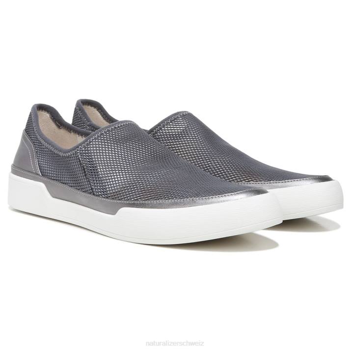 Frauen Naturalizer Mesh-Leder in Silber/Zinn 27 Edit Valda Slip-On-Sneaker 66FF281