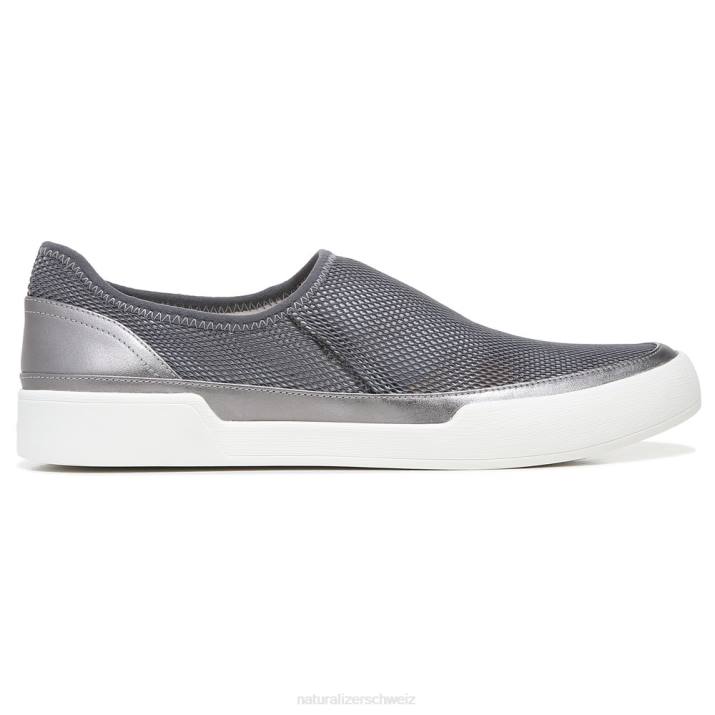Frauen Naturalizer Mesh-Leder in Silber/Zinn 27 Edit Valda Slip-On-Sneaker 66FF281