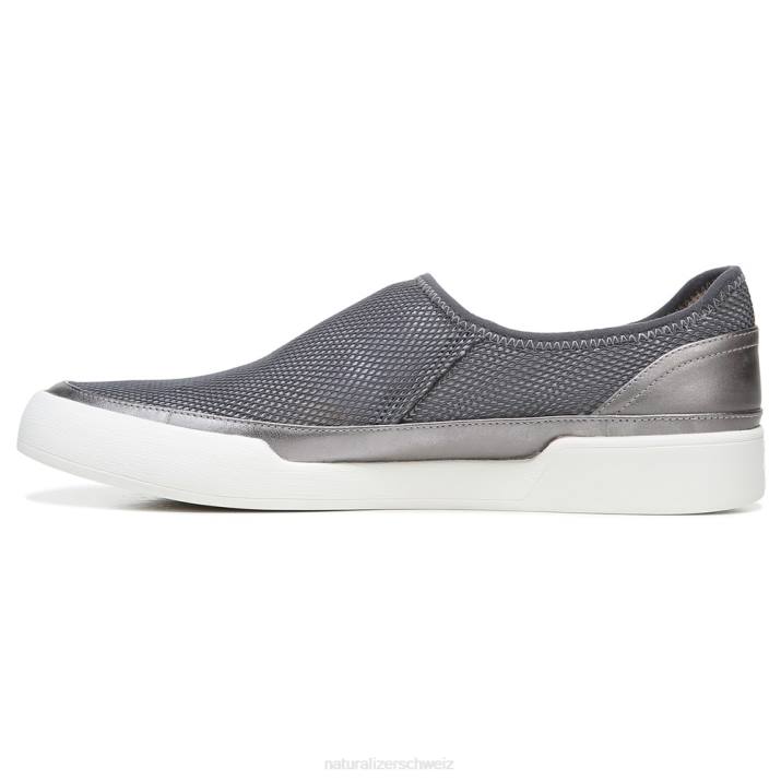 Frauen Naturalizer Mesh-Leder in Silber/Zinn 27 Edit Valda Slip-On-Sneaker 66FF281