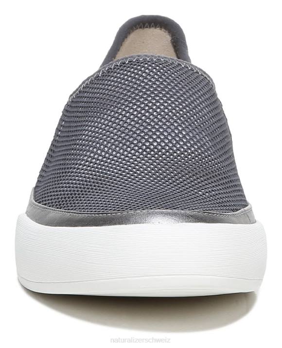 Frauen Naturalizer Mesh-Leder in Silber/Zinn 27 Edit Valda Slip-On-Sneaker 66FF281