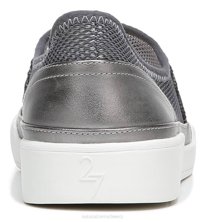 Frauen Naturalizer Mesh-Leder in Silber/Zinn 27 Edit Valda Slip-On-Sneaker 66FF281