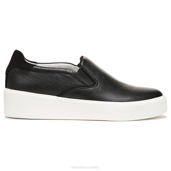 Frauen Naturalizer schwarzes Leder Marianne 2.0 Slip-on-Sneaker 66FF353