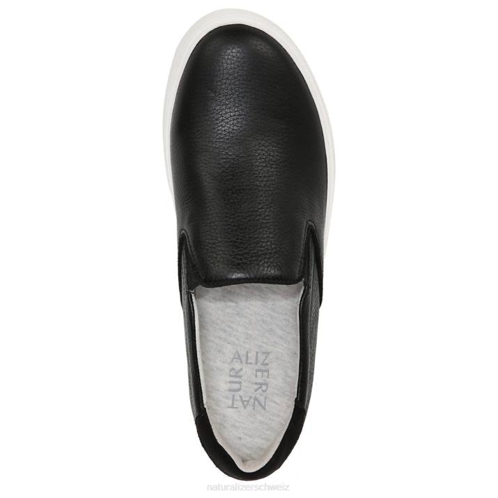 Frauen Naturalizer schwarzes Leder Marianne 2.0 Slip-on-Sneaker 66FF353