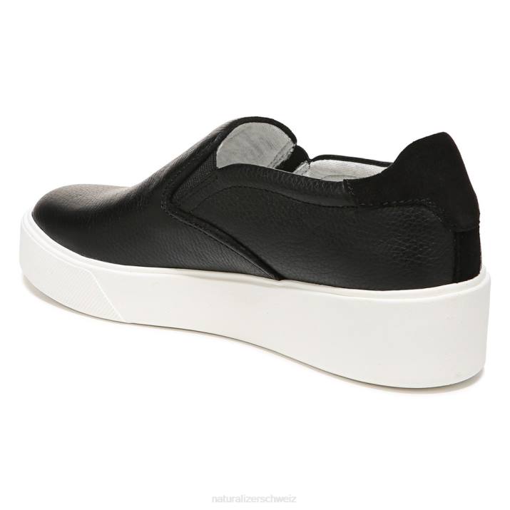 Frauen Naturalizer schwarzes Leder Marianne 2.0 Slip-on-Sneaker 66FF353