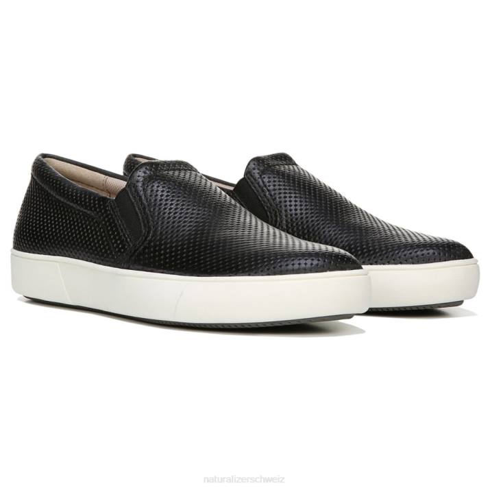 Frauen Naturalizer schwarzes Leder Marianne Slip-on-Sneaker 66FF513