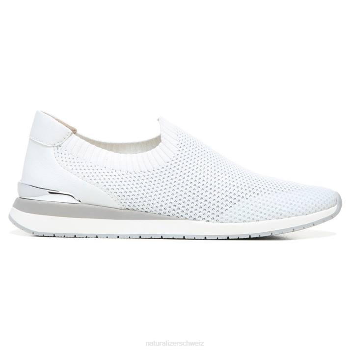 Frauen Naturalizer weißer Flyknit-Stoff Lafayette-Slip-On-Sneaker 66FF692