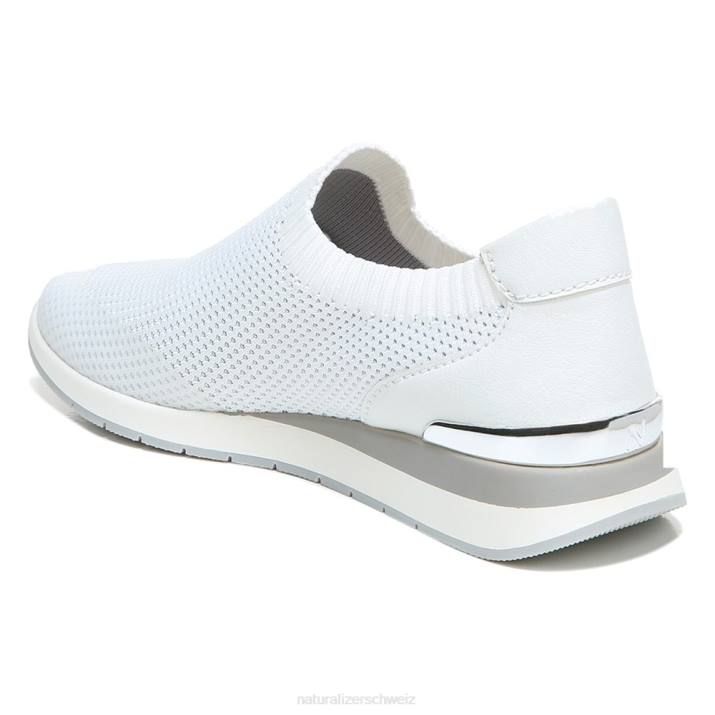 Frauen Naturalizer weißer Flyknit-Stoff Lafayette-Slip-On-Sneaker 66FF692