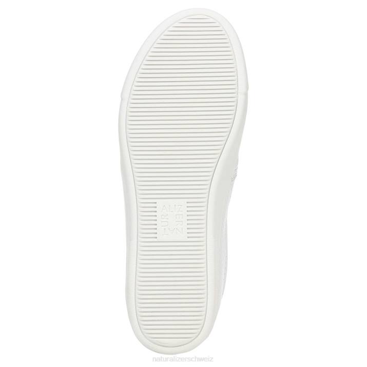 Frauen Naturalizer weißes perforiertes Leder Marianne Slip-on-Sneaker 66FF511